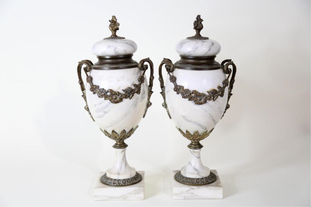 French School, 19th Century | A pair of French 19th century marble ...