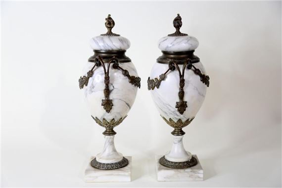 French School, 19th Century | A pair of French 19th century marble ...