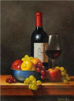 Still Life - Fruit and Wine - Peter Dee