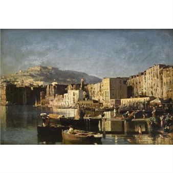 La Marina Grande à Napoli - Jules Ruinart De Brinant