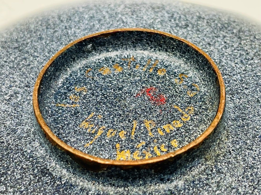 Artwork by Los Castillo, Miguel Pineda Godoy, Vintage Copper & Enamel Plate by Miguel Pineda for Los Castillo, Signed, Mexico 20th Century, Made of Vintage Copper & Enamel