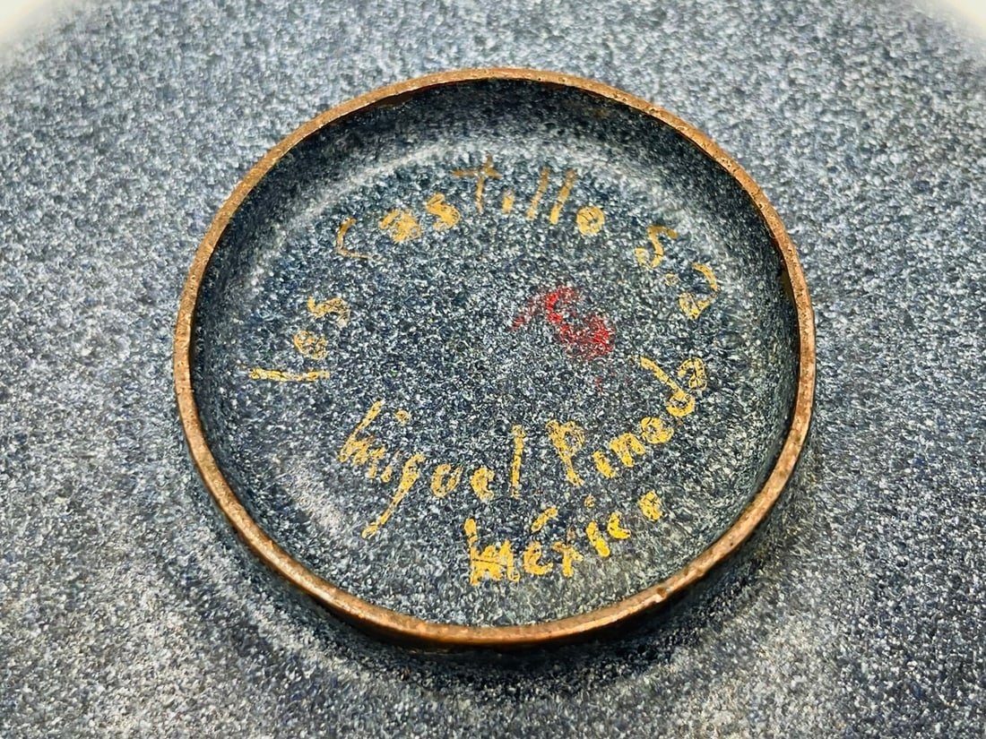 Artwork by Los Castillo, Miguel Pineda Godoy, Vintage Copper & Enamel Plate by Miguel Pineda for Los Castillo, Signed, Mexico 20th Century, Made of Vintage Copper & Enamel