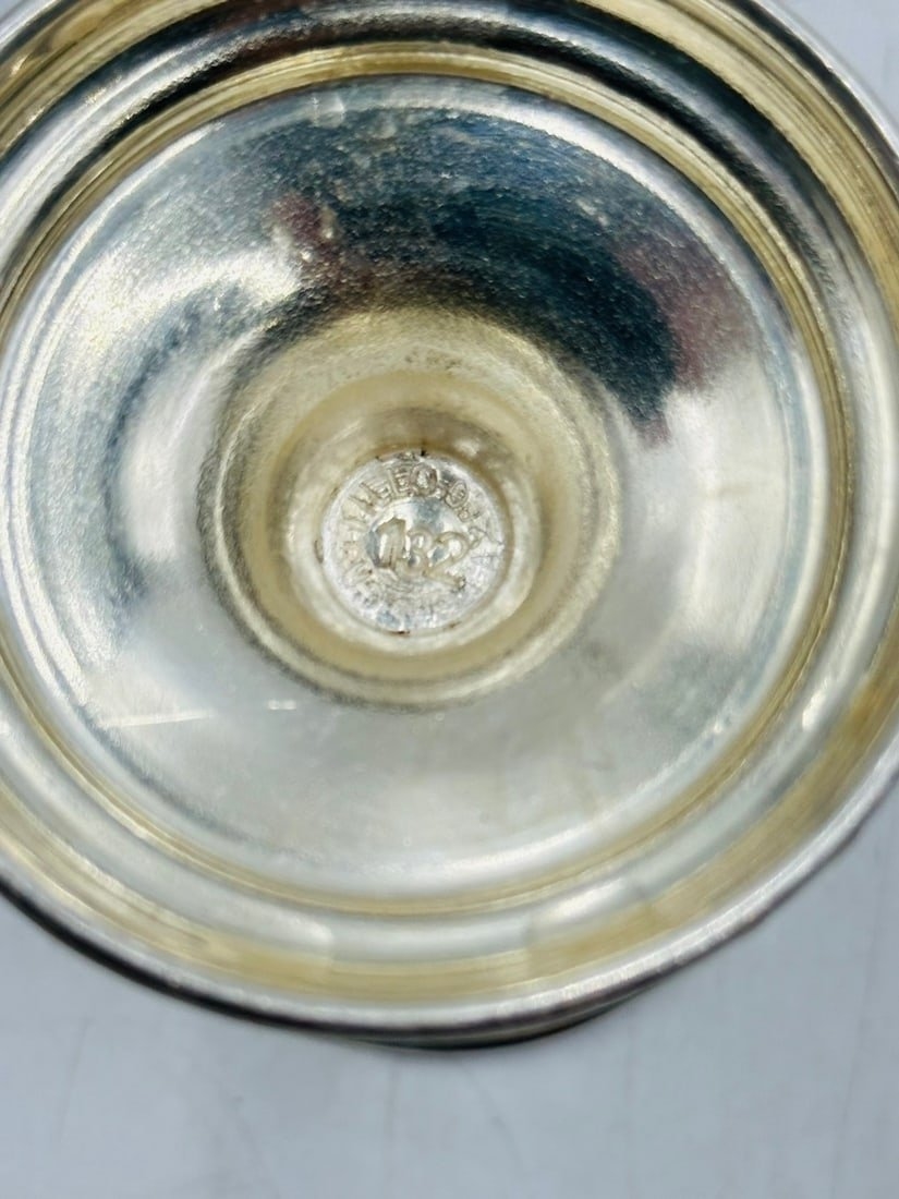 Artwork by Los Castillo, Los Castillo Candle Holders in Silver and Stone Inlay, Mexico 20th Century, Signed, Made of Silver and Stone