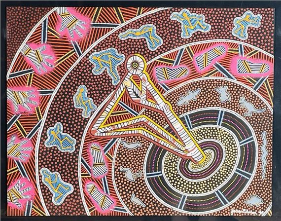Aboriginal Painting by James P. Simon (Australia by James P. Simon, 1987