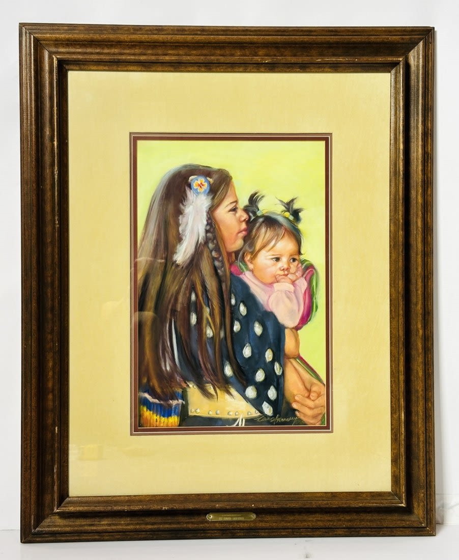 Artwork by Carol Theroux, Tenderness" Native American Painting by Carol Theroux (USA 1930-2021, Made of Painting