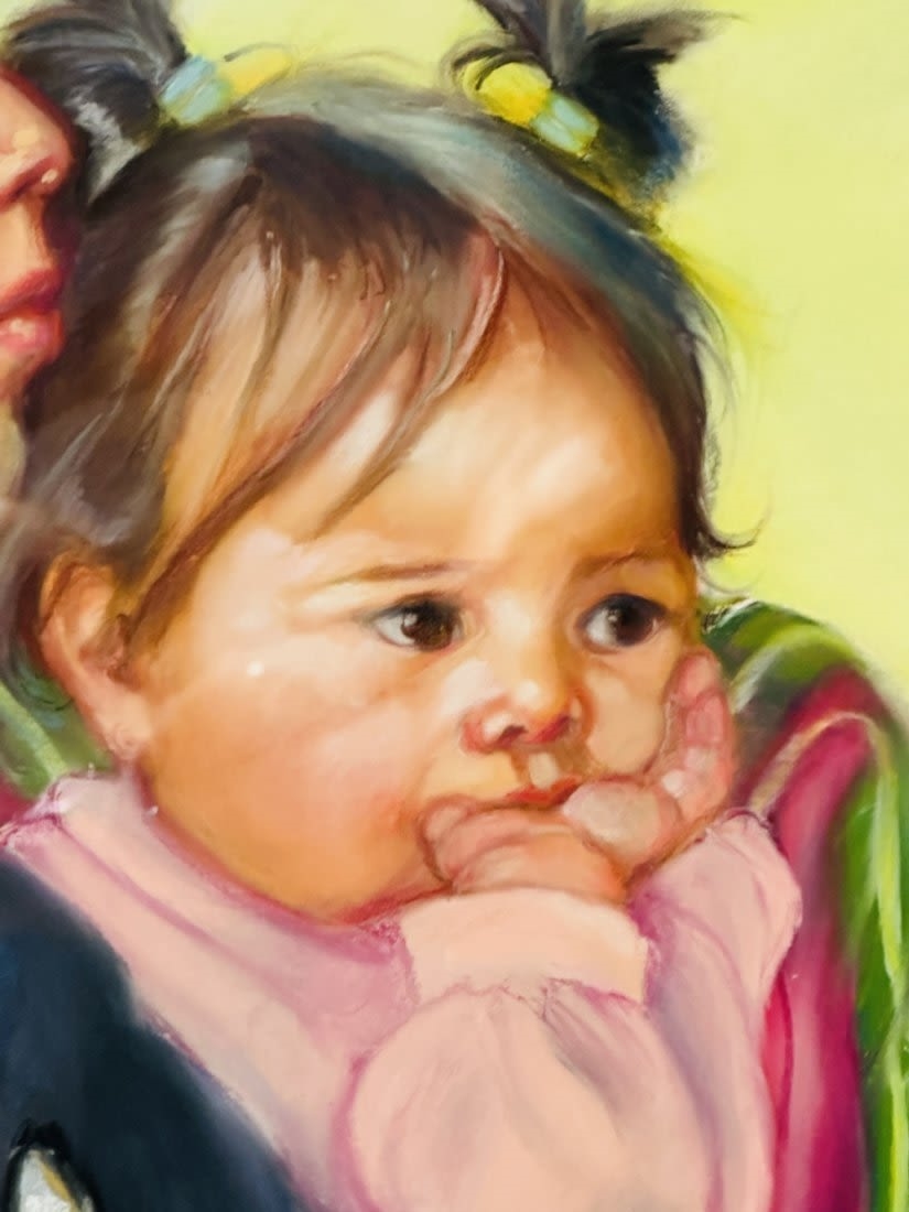 Artwork by Carol Theroux, Tenderness" Native American Painting by Carol Theroux (USA 1930-2021, Made of Painting