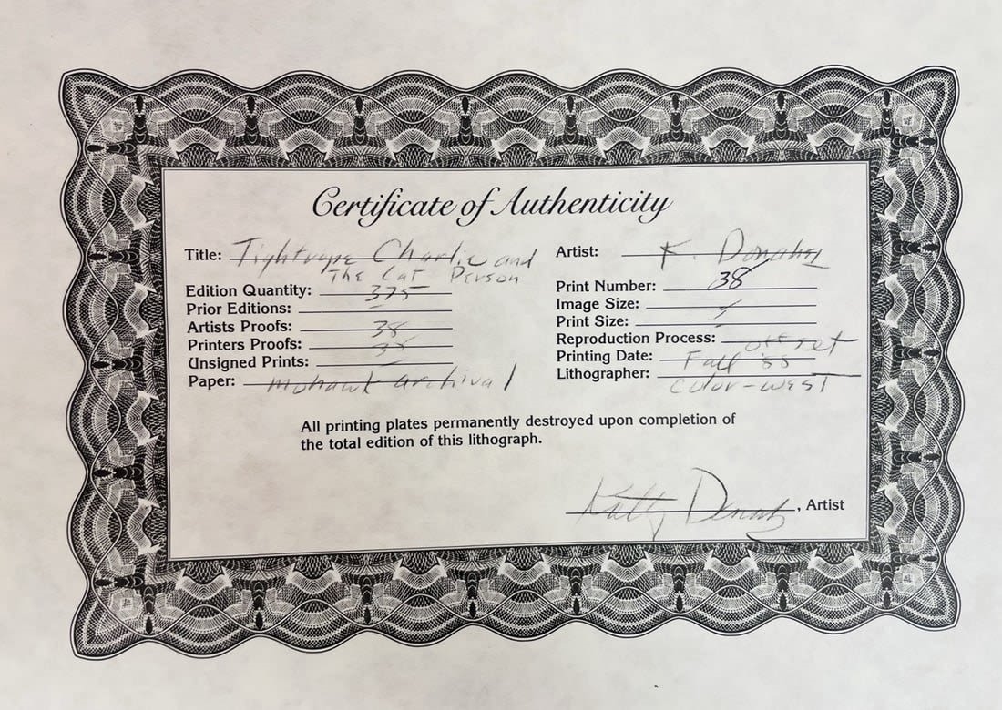 Artwork by Kathy Donahey, Limited Edition Lithograph by Kathy Donahey (b. 1942, Made of printed in Mohawk archival paper