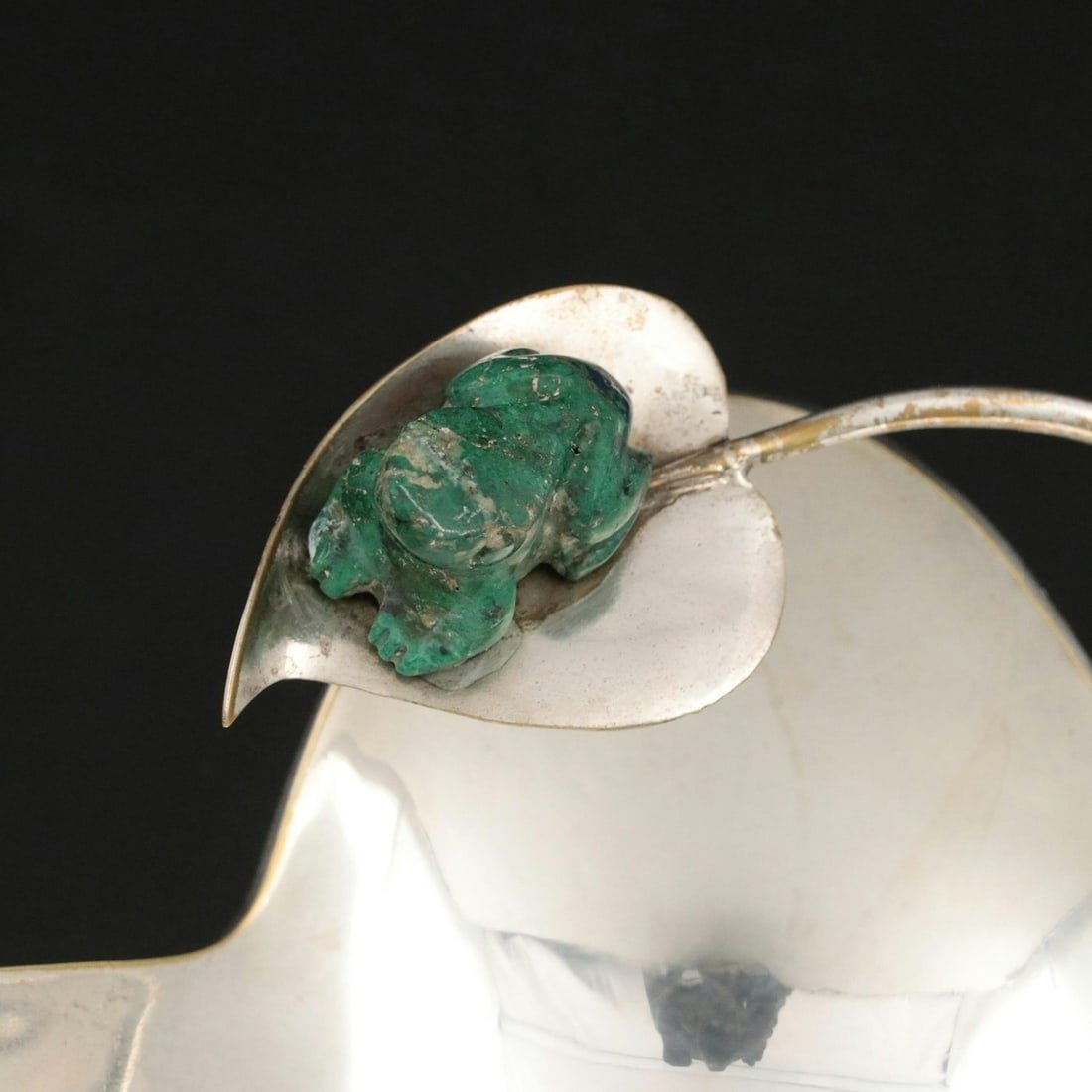 Artwork by Los Castillo, Silver and Malachite Bowl by Los Castillo, Mexico Mid 20th Century, Made of Silver and Malachite