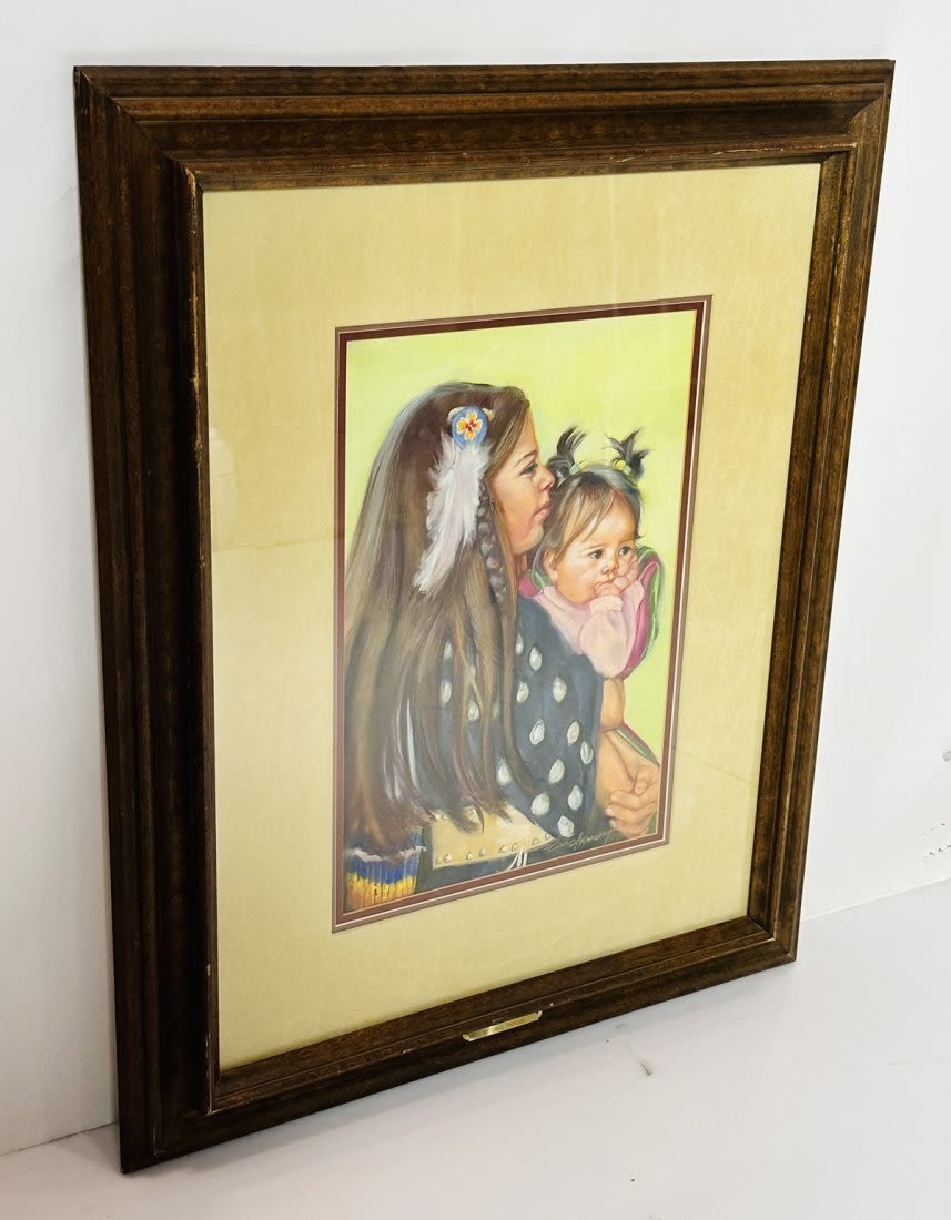 Artwork by Carol Theroux, Tenderness" Native American Painting by Carol Theroux (USA 1930-2021, Made of Painting