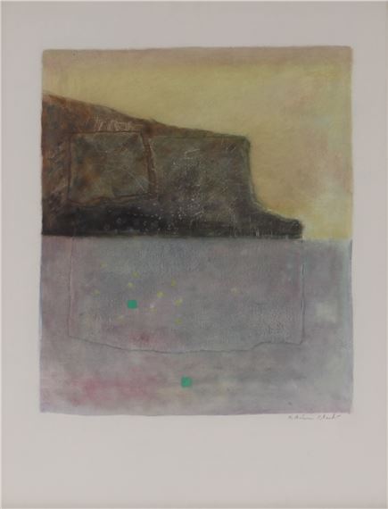 "Orkney Headland" oil on paper - Caroline McAdam Clark