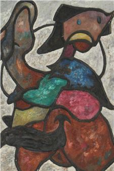 Mixed Media Composition Desert Rider, by Charles Melohs - Charles Melohs