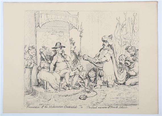 James Gillray – ‘Presentation of the Mahometan Credentials by James Gillray, circa 1850