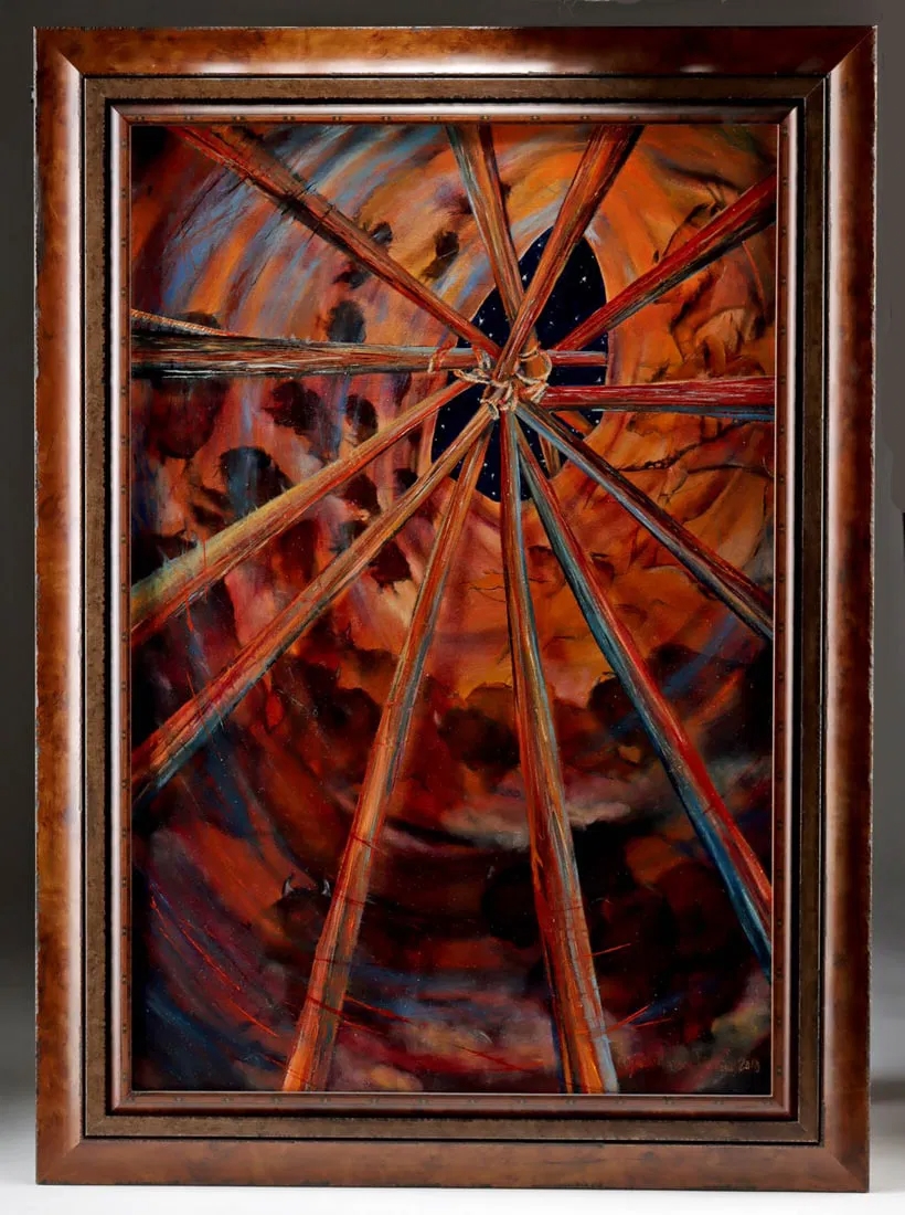 Artwork by Bonnie Halsey Dutton, "Memories of the Hunt", Made of oil on canvas