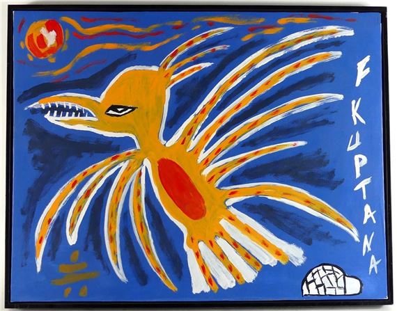 Original acrylic on canvas depicting a yellow