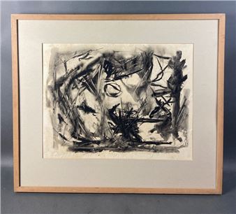 Harry Lowe Ink on Paper. Moonscape - Harry Lowe