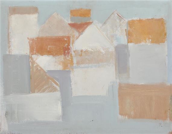 View with houses by Børge Herman Hansen