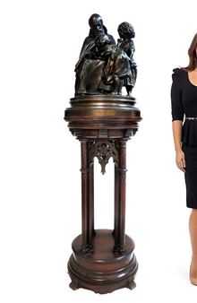 A Large Religious Bronze Figural Group &quot;Vendredi Saint - Vendredi