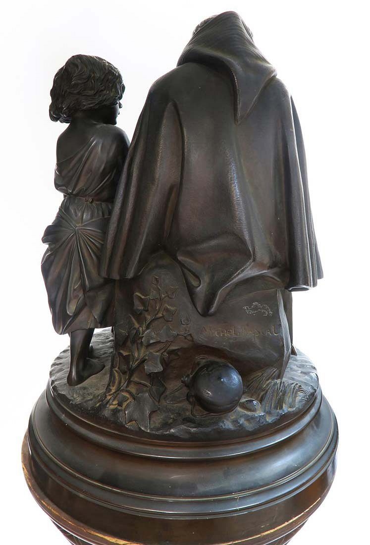 Artwork by Vendredi, A Large Religious Bronze Figural Group "Vendredi Saint, Made of original carved wood