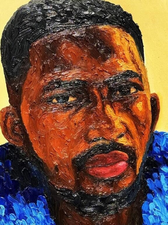 Artwork by Abdur Rahman Muhammad, ABDUR RAHMAN MUHAMMAD "AMERICAN BOY" ACRYLIC, Made of acrylic on canvas