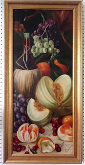 A Edwards - Edwardian  still life fruit , xcm - A. Edwards