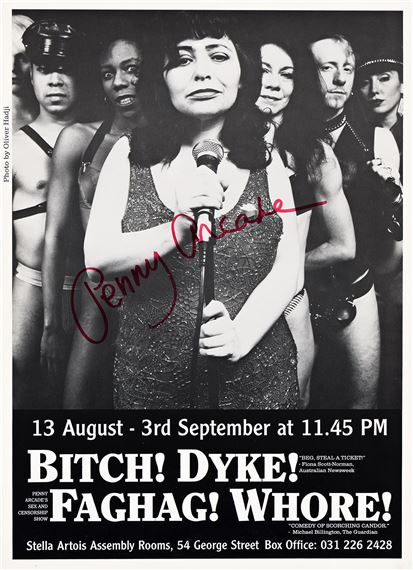 Bitch! Dyke! Faghag! Whore by Oliver Hadji, circa 1994