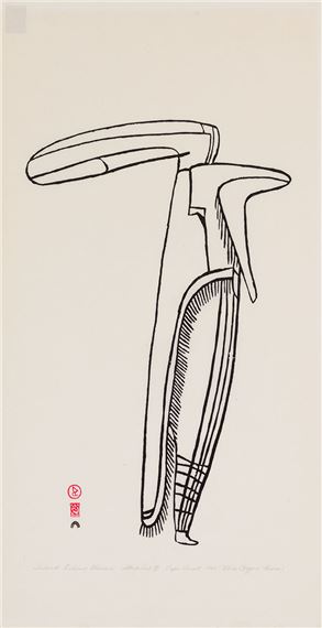 Inland Eskimo Woman by Jessie Oonark, dated 1960