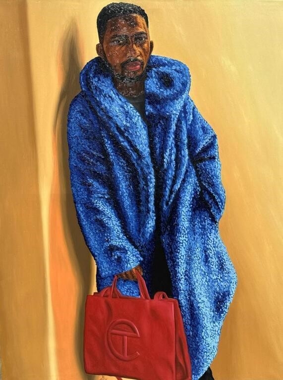 Artwork by Abdur Rahman Muhammad, ABDUR RAHMAN MUHAMMAD "AMERICAN BOY" ACRYLIC, Made of acrylic on canvas