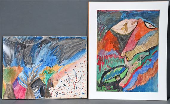 Two Abstract Works by Bessie Harvey, 1987