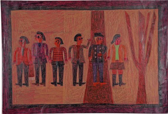 Six Men and a Lady by Eddie Arning