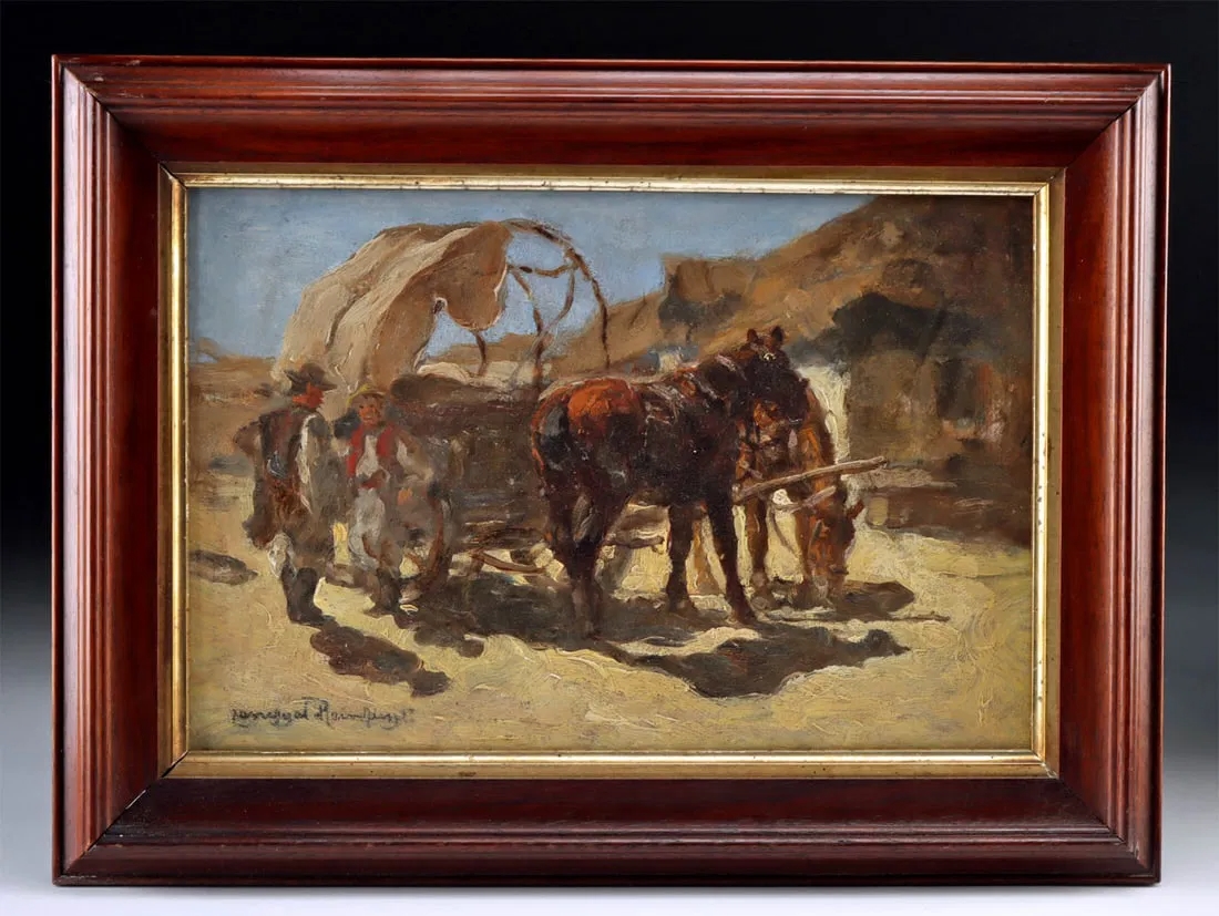 Louis Reinhardt | Horse & Wagon | MutualArt