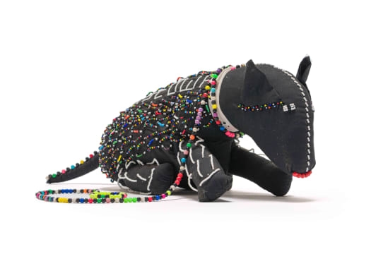 Artwork by Khulumelaphi Mahlambisa, Inja (Dog, Made of glass