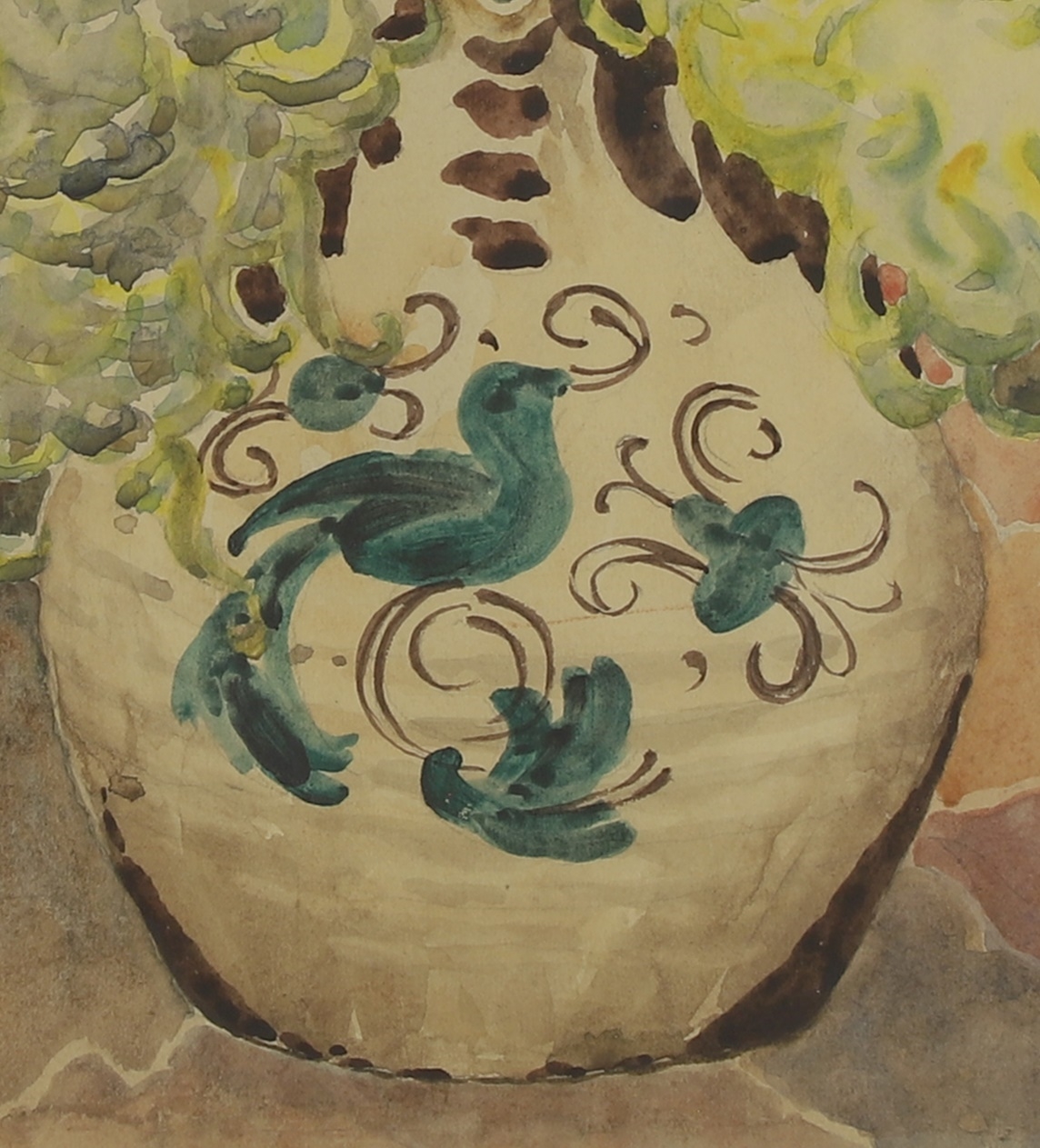 Madeline Rachel Wells | Chrysanthemums in a blue and white vase | MutualArt