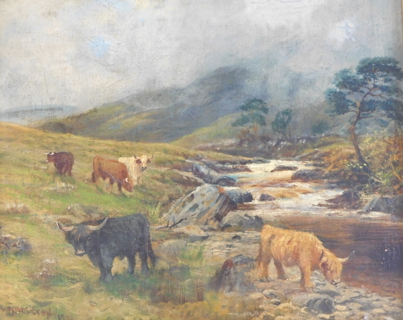 Charles William Middleton | Cattle at waters edge (1904) | MutualArt