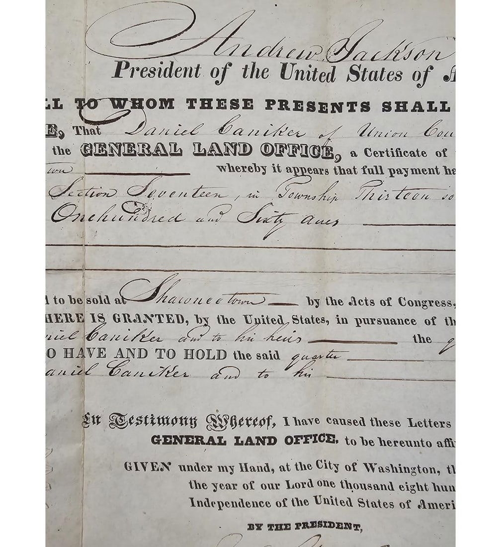 Andrew Jackson | Early Andrew Jackson Document March 16th 1829, 12 Days ...