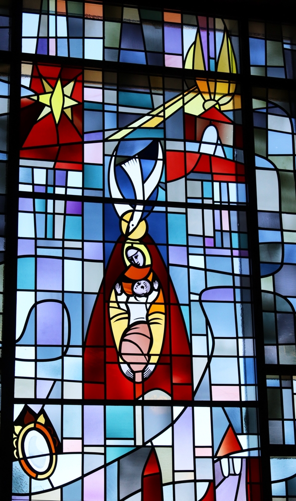 Viggo F. E. Rambusch | Large Leaded Glass Window Signed Rambusch (1920 ...