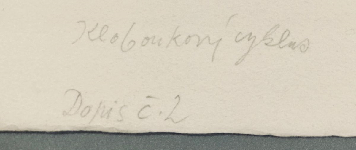 Artwork by Catherine Black, Hat Cycle, Letter No 2, Made of etching