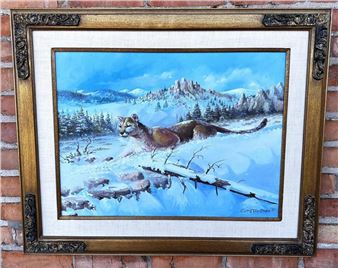 Clarence Basil Cuts the Rope Montana Painting - Clarence Basil Cuts-the-rope