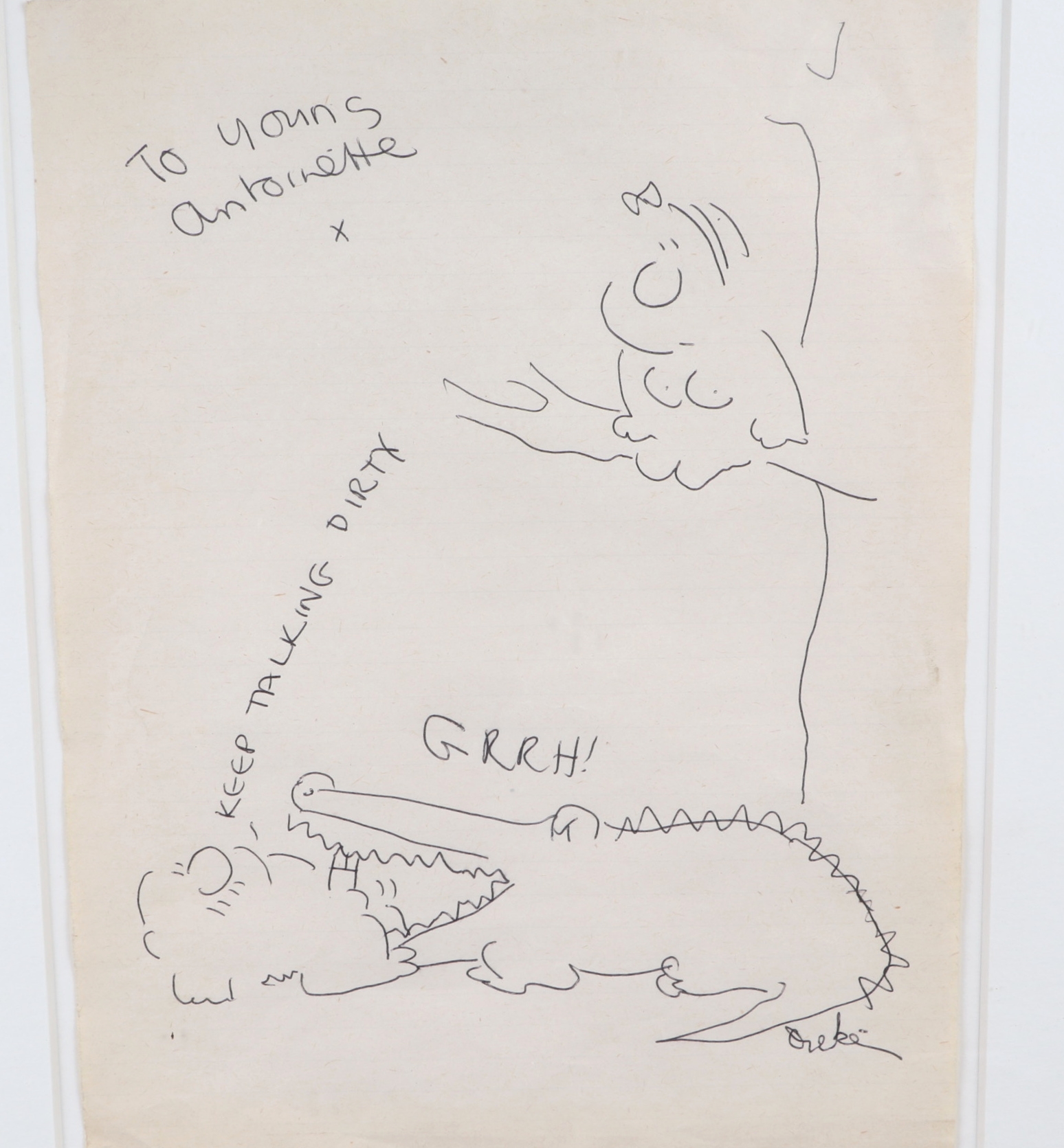Frank Dickens | two risqué cartoons drawn on paper | MutualArt