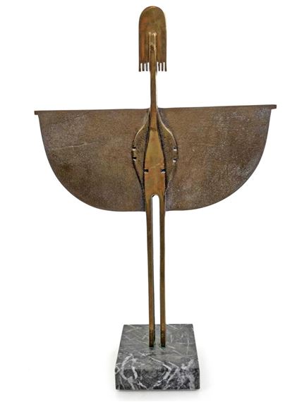 Helmut Pizzinini Signed Brass Abstract Bird - Helmut Pizzinini