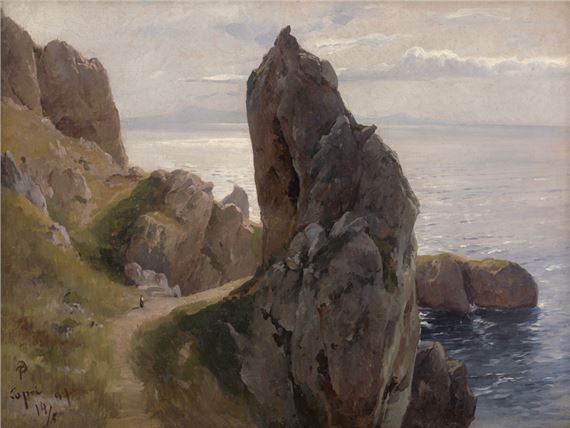 Der Polyphem-Felsen auf Capri by Friedrich Preller the Younger, 14/5 [18]91