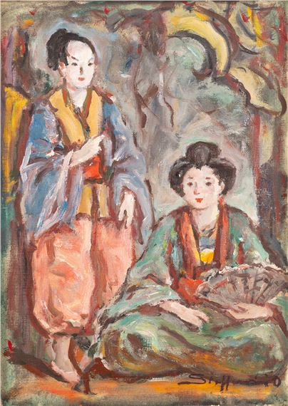 Japanese couple by Ottavio Steffenini