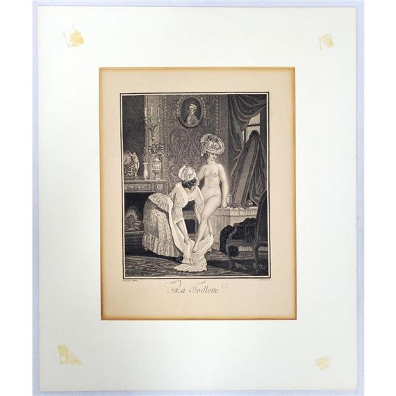 Erotic Etching After L - L. Bonnet