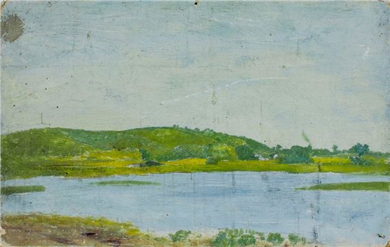 Hilly Landscape with River by John Worthington Mansfield