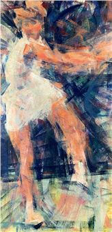 Princess Diana playing tennis with gallery and - Michael Wharton