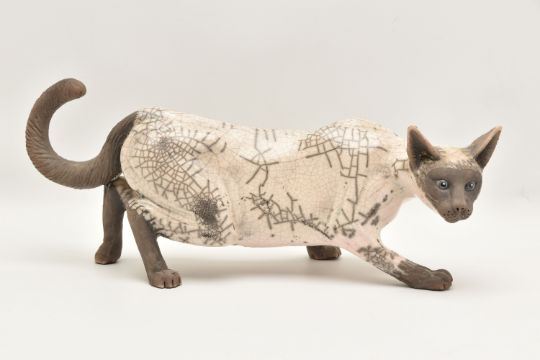 Dillon Rudge | A RAKU FIGURE OF A SIAMESE CAT | MutualArt