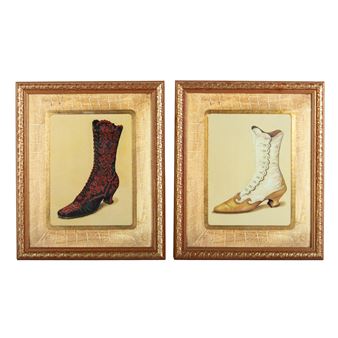 2pc The Bombay Framed Art Print, Fashionable Footwear - Fiona Saunders