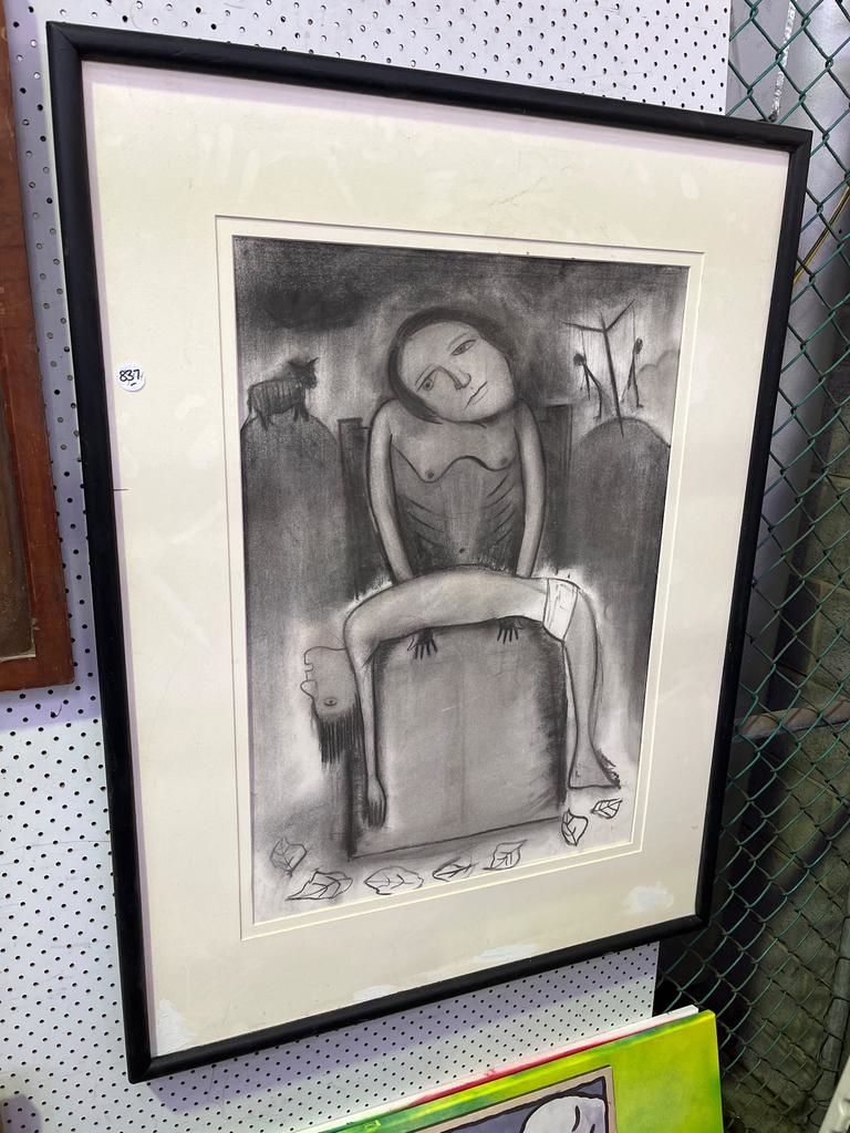 Terry O'Malley | FRAMED TERRENCE O'MALLEY CHARCOAL ON PAPER | MutualArt