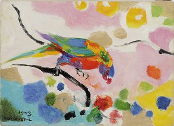 parrot (a set of 2) by Soshichi Takama, 1973