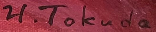 Artwork by Hiroyuki Tokuda, red dress, Made of oil on canvas