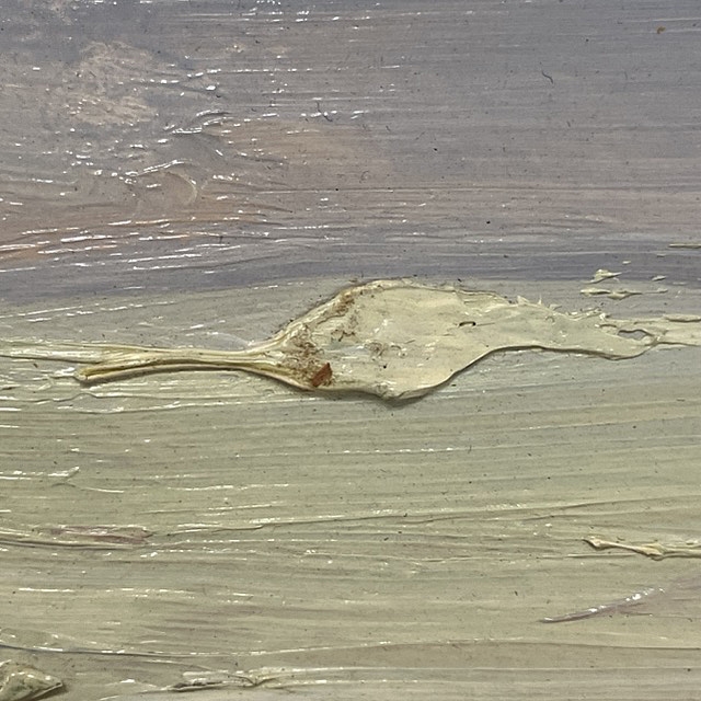 Artwork by Grigoriy Shegal, Grain field, Made of oil on carton